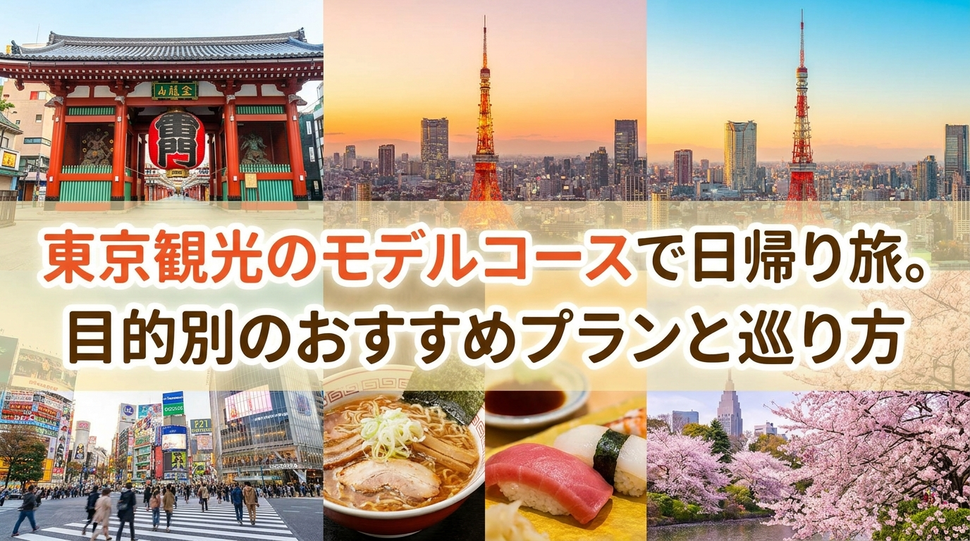 東京観光のモデルコースで日帰り旅。目的別のおすすめプランと巡り方