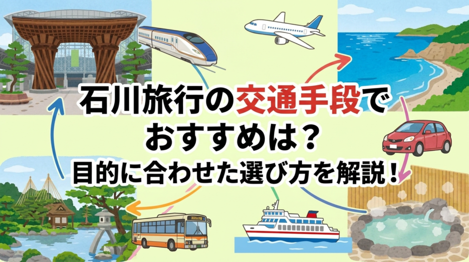 石川旅行の交通手段でおすすめは？目的に合わせた選び方を解説！