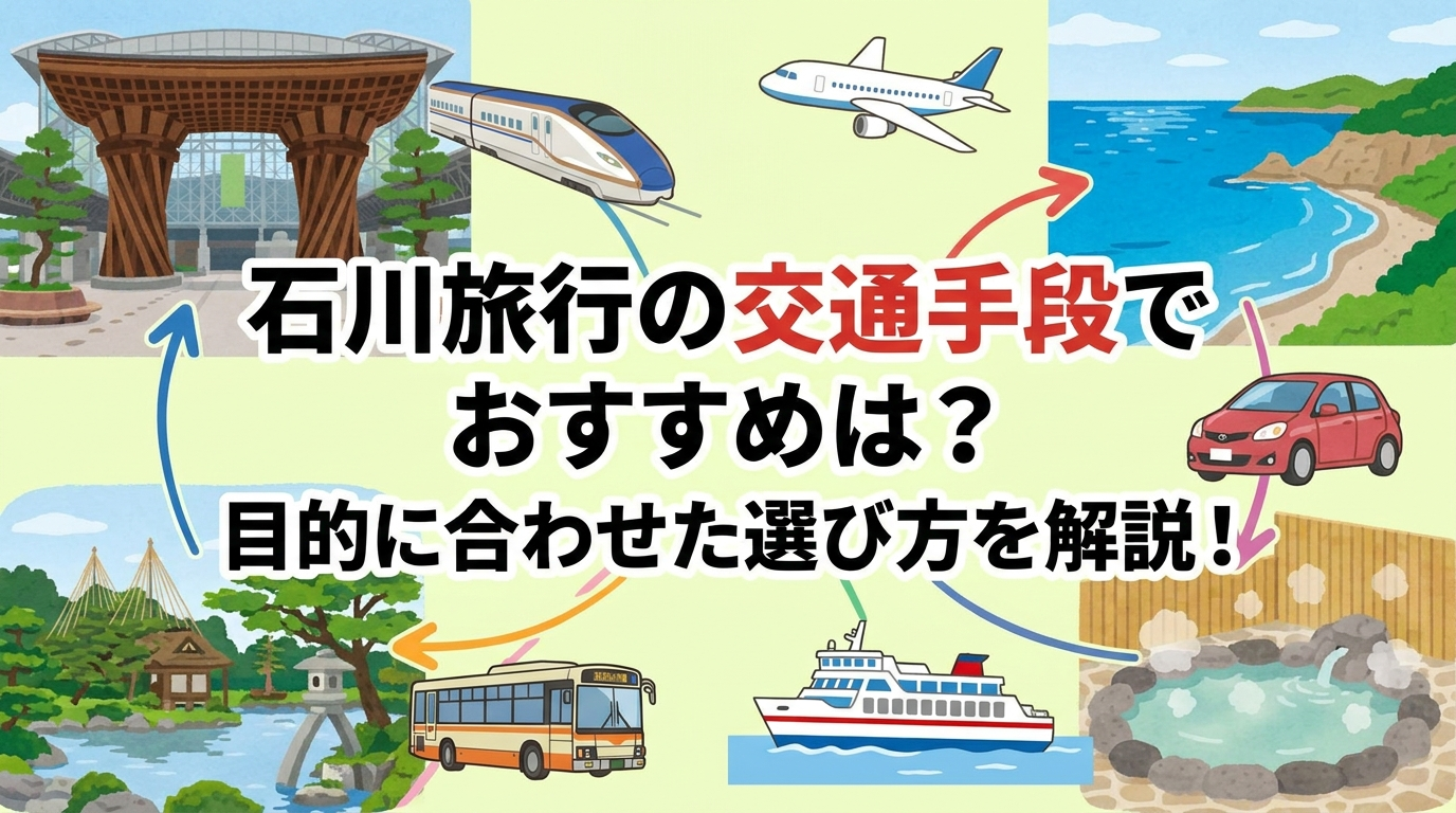石川旅行の交通手段でおすすめは？目的に合わせた選び方を解説！