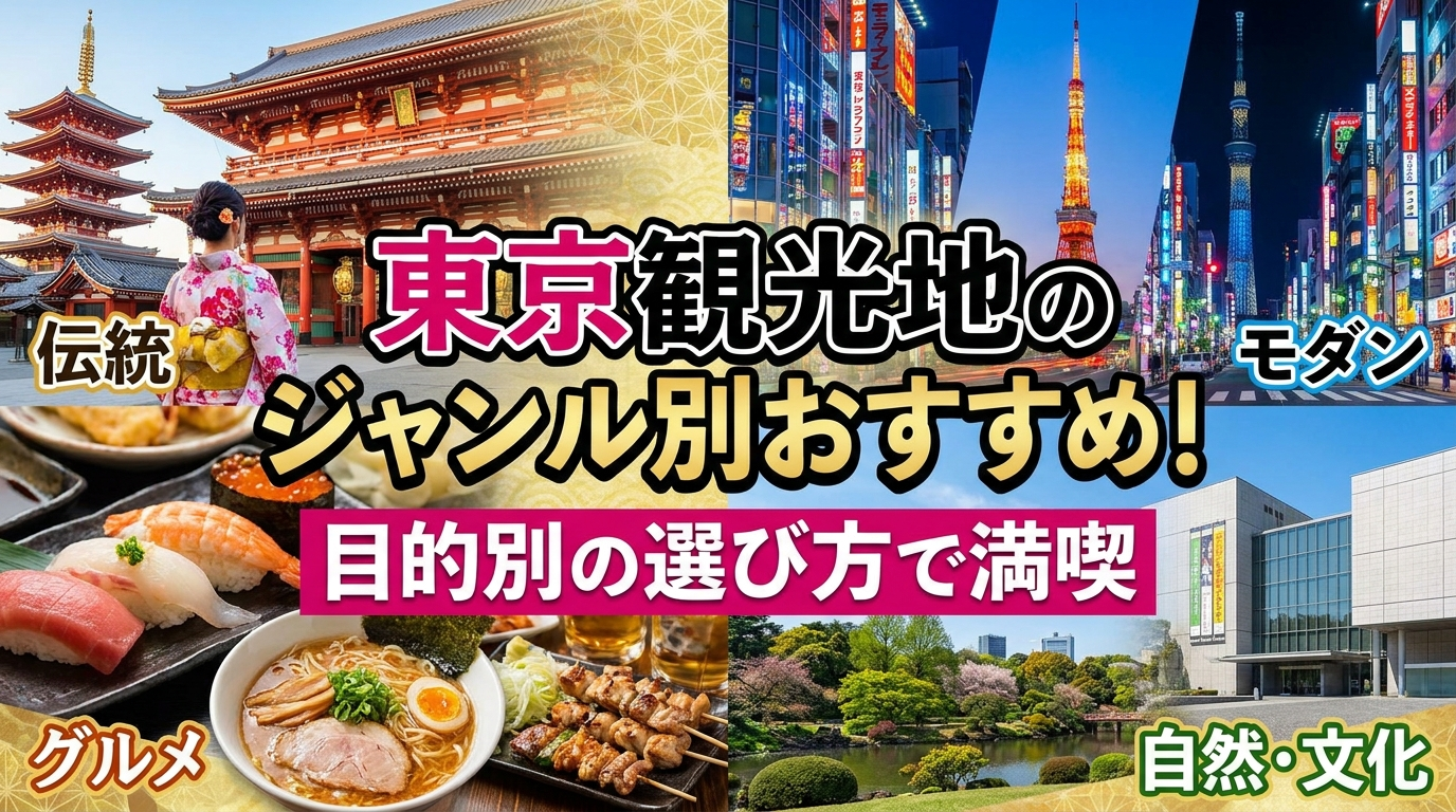 東京観光地のジャンル別おすすめ！目的別の選び方で満喫