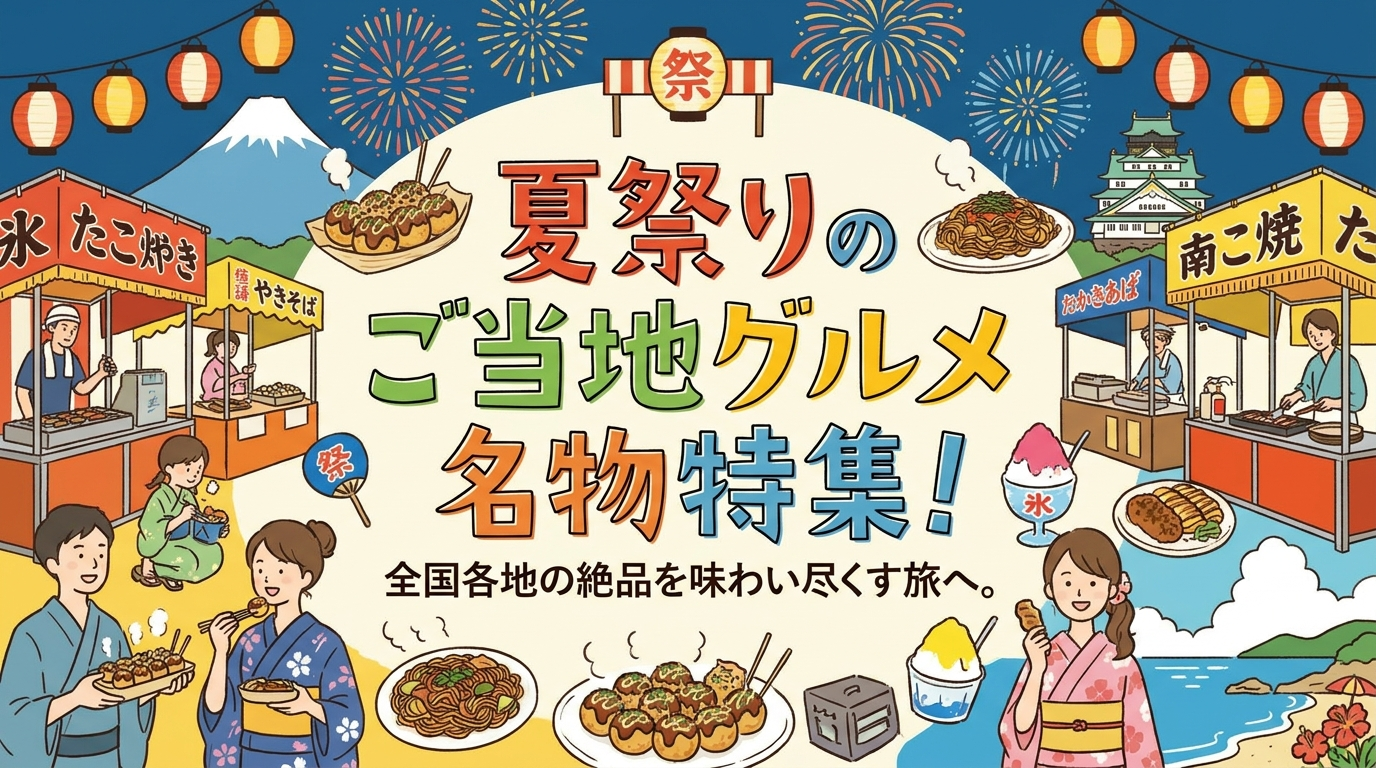 夏祭りのご当地グルメ名物特集！全国各地の絶品を味わい尽くす旅へ。