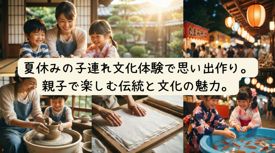 夏休みの子連れ文化体験で思い出作り。親子で楽しむ伝統と文化の魅力。