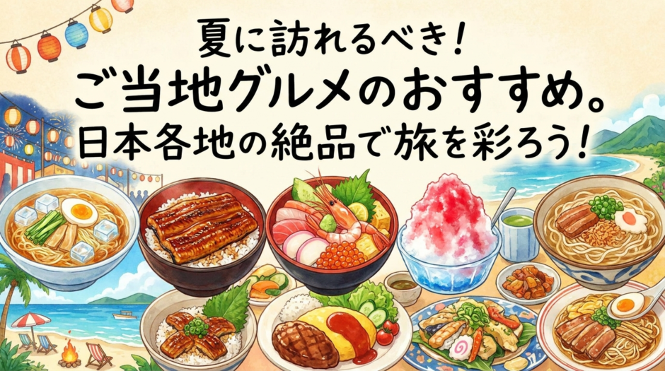 夏に訪れるべき！ご当地グルメのおすすめ。日本各地の絶品で旅を彩ろう！