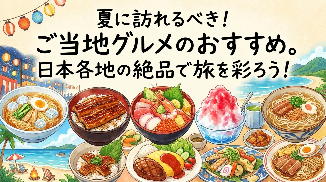夏に訪れるべき！ご当地グルメのおすすめ。日本各地の絶品で旅を彩ろう！
